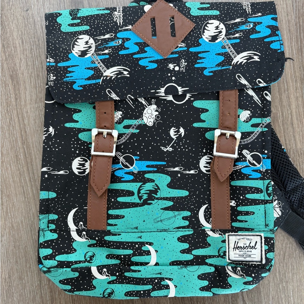 Herschel Supply Company Cosmic Black and Teal Backpack